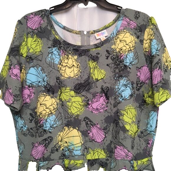 Lularoe Disney Princess Amelia Pastel Dress Cinderella Rapunzel Belle Size 3XL - Picture 3 of 10